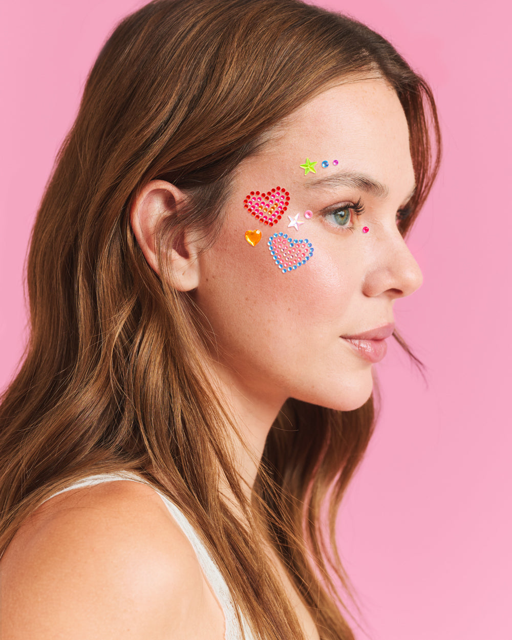 Pride Face Gems - 82 pc rainbow rhinestones