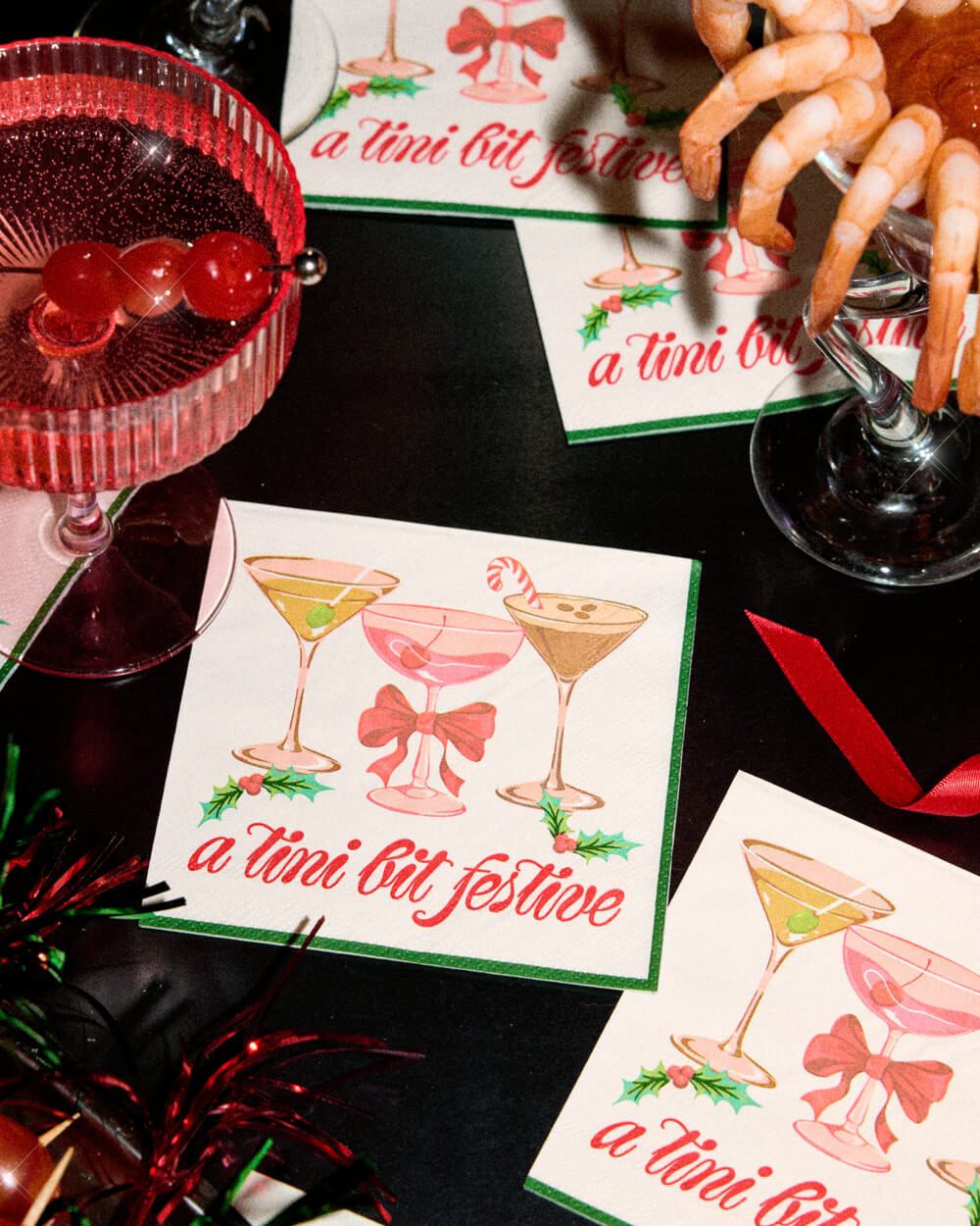 A Tini Bit Festive Napkins - 25 paper napkins