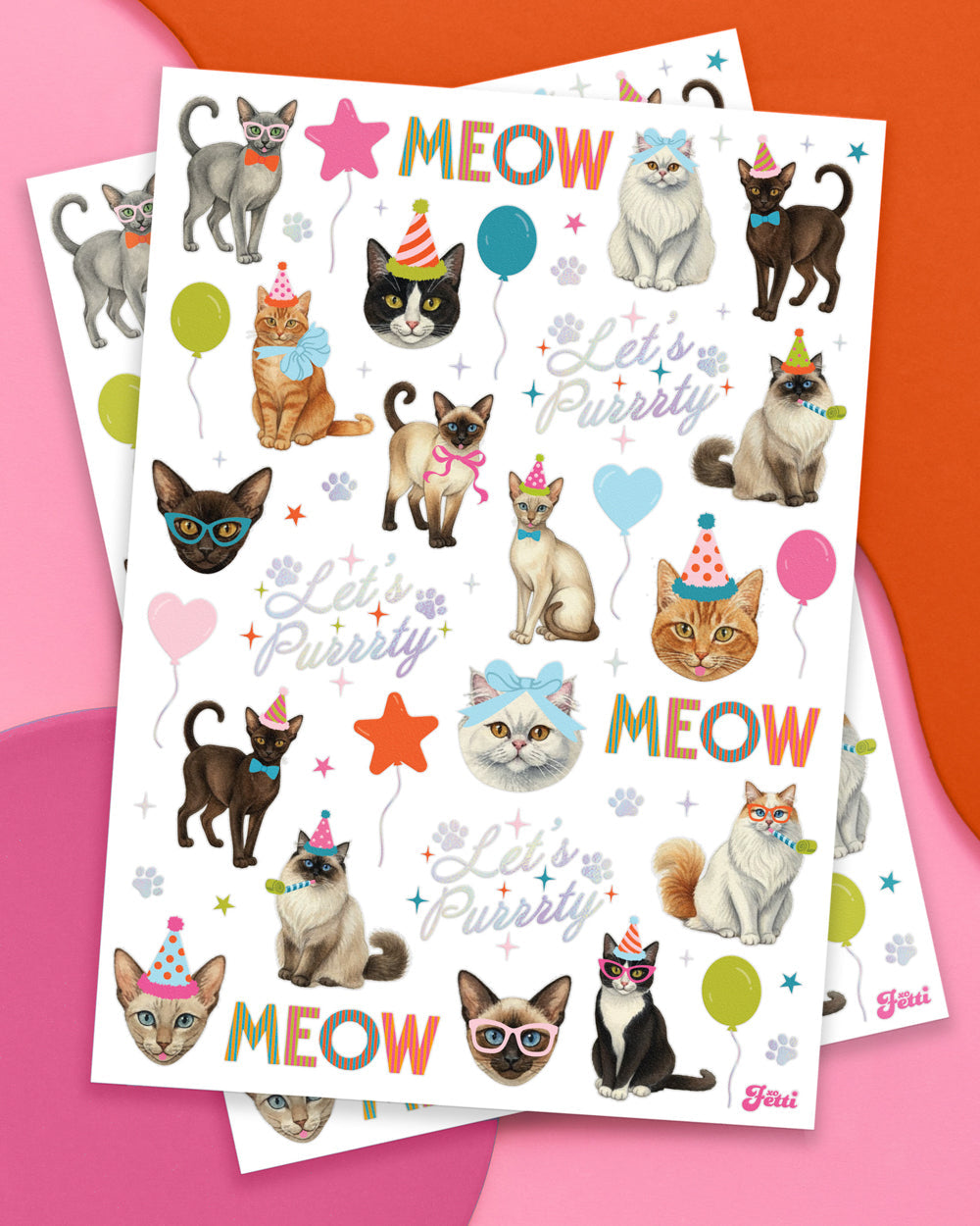 Crazy Cat Tats - 54 temporary tattoos