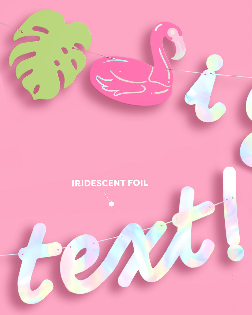 I Got A Text Banner - iridescent foil banner