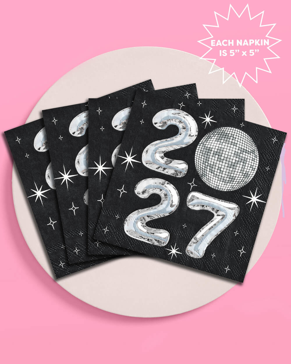2027 NYE Disco Napkins - 50 paper napkins