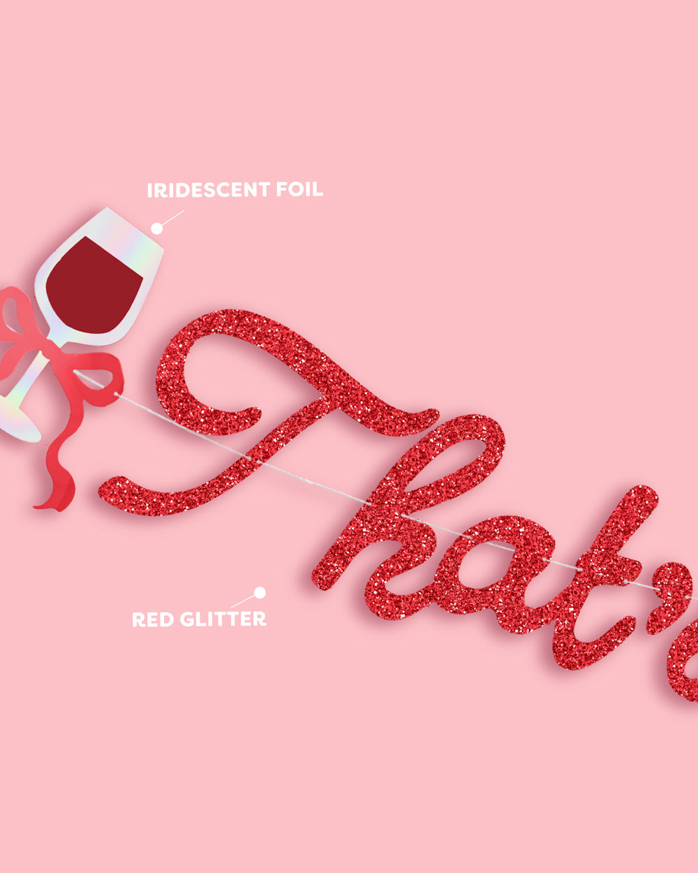 That's Amore Banner - red glitter banner
