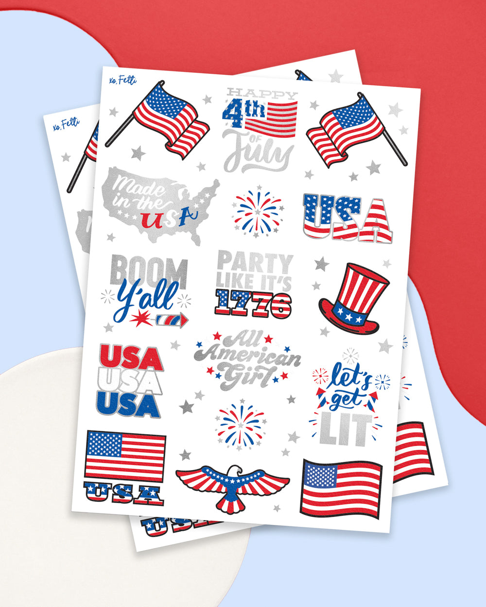 Let's Get Lit Tats - 30 foil temporary tattoos