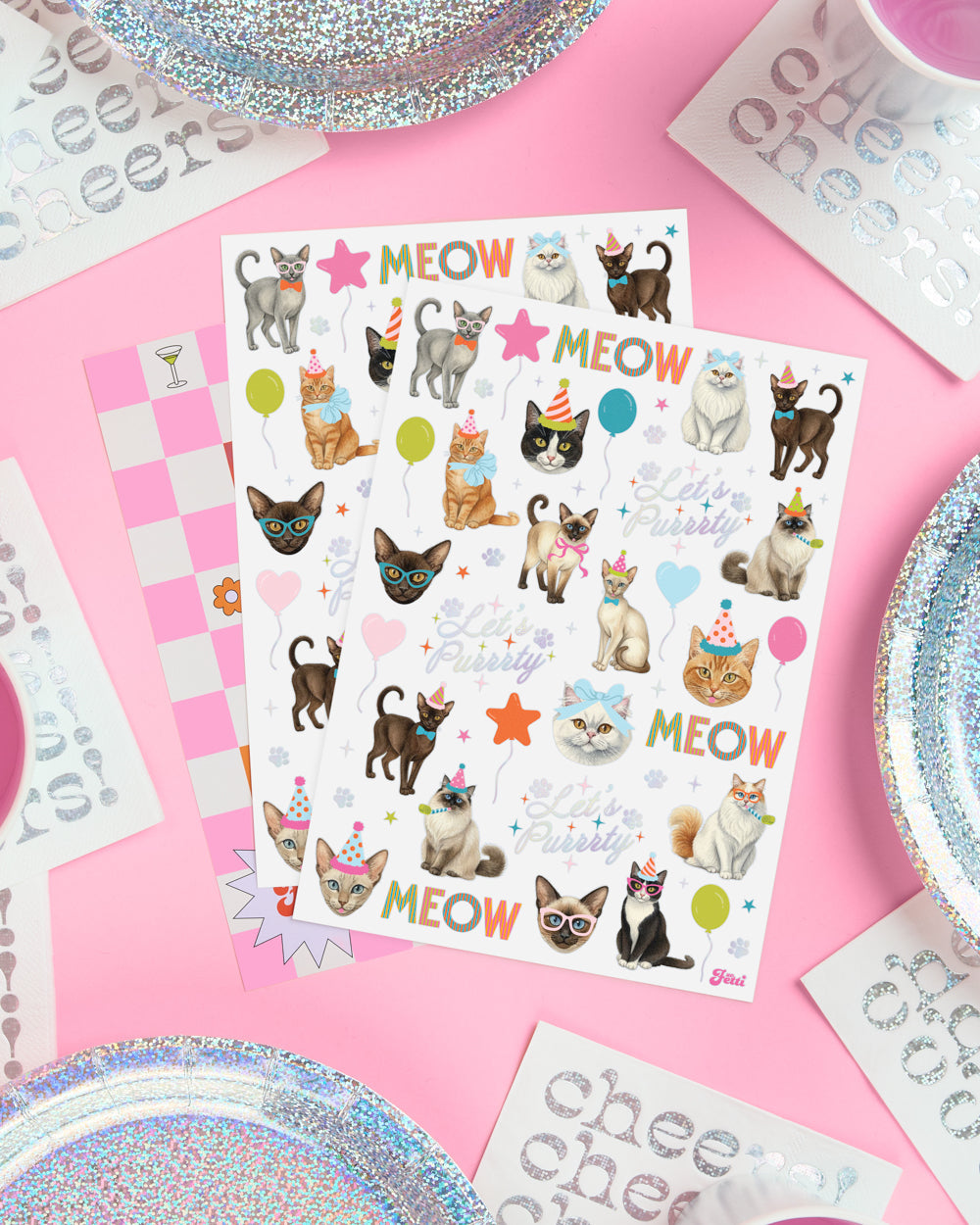 Crazy Cat Tats - 54 temporary tattoos