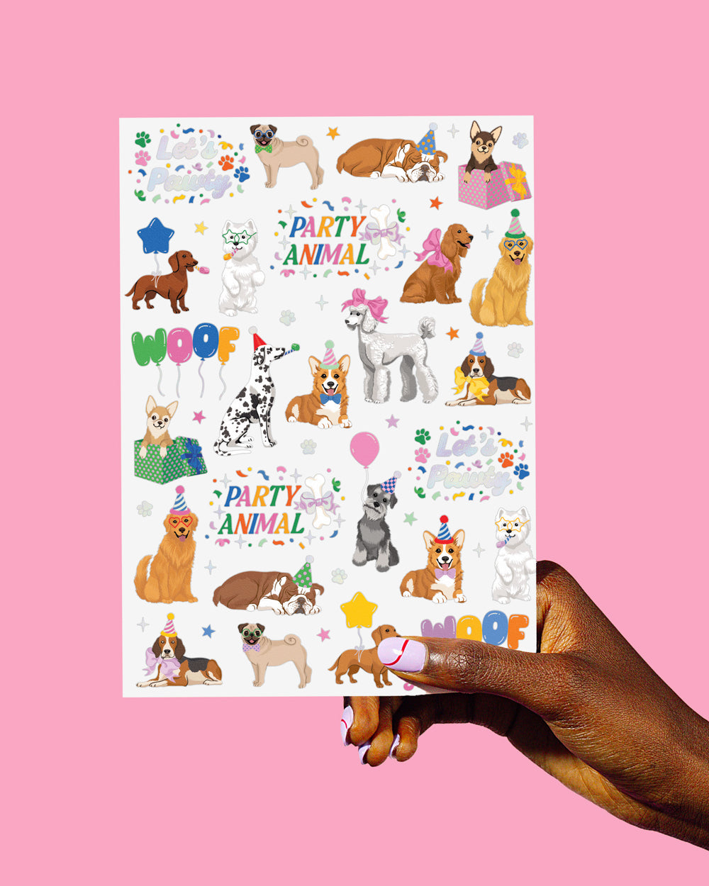 Dog Lover Tats - 52 foil temporary tattoos