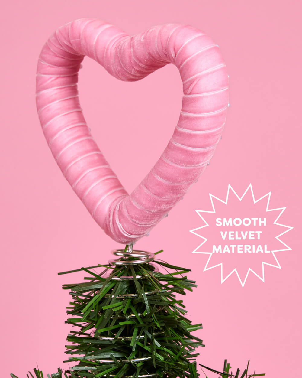 Love & Pearls Treetopper - pink heart treetopper