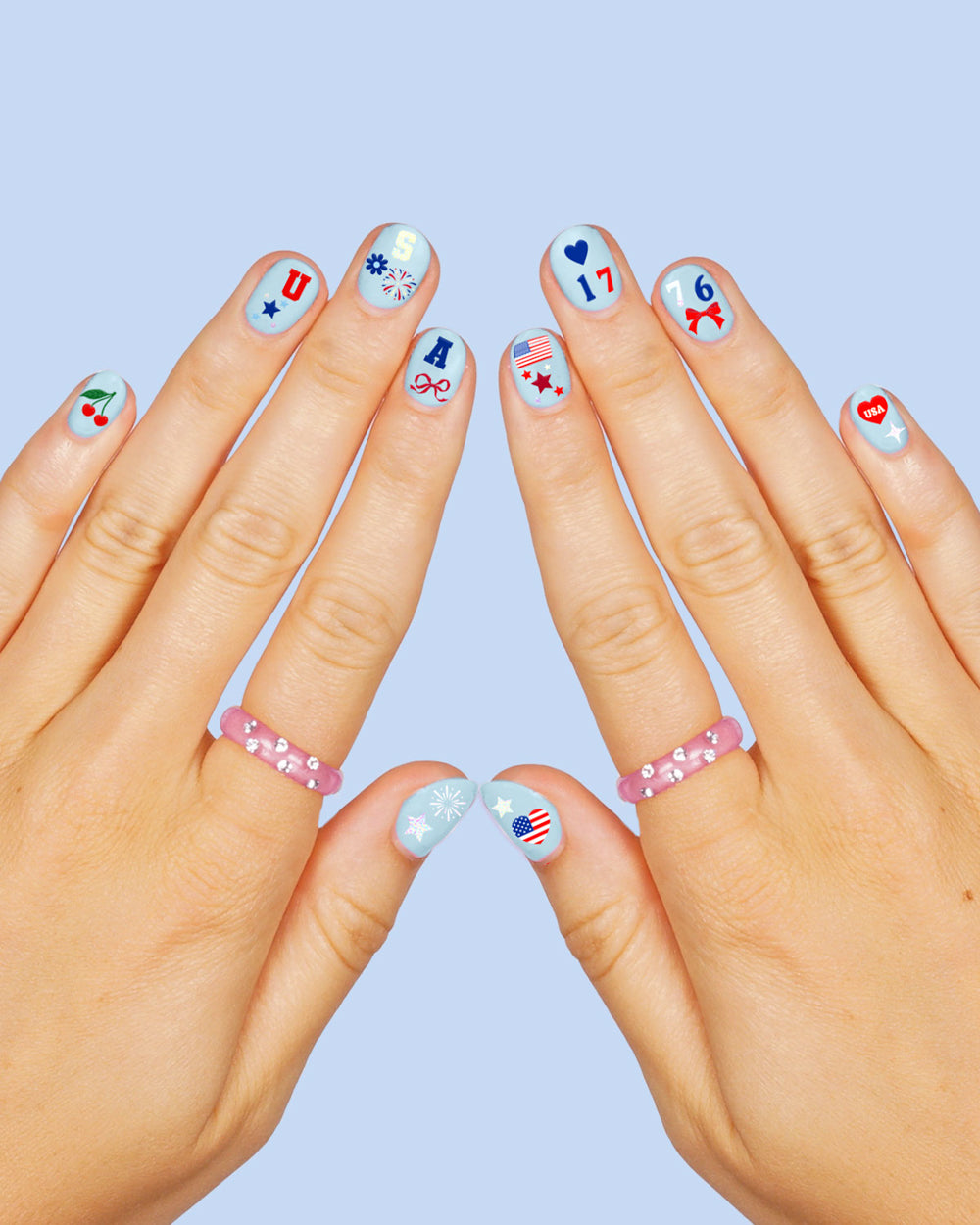 America 250 Nail Stickers - 250 nail stickers