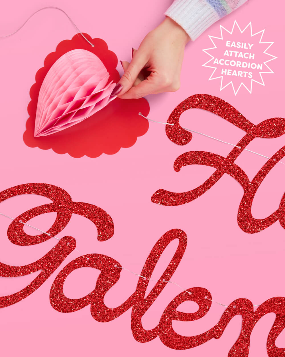 Galentine's Day Banner - 3D glitter banner