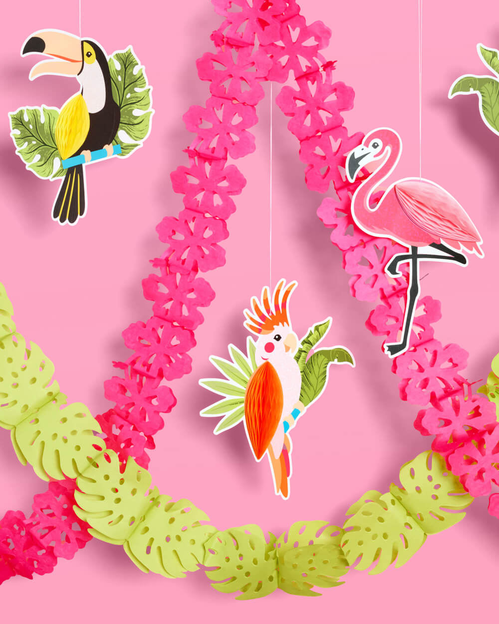 Tropical Bundle - banner, plates, napkins, + confetti