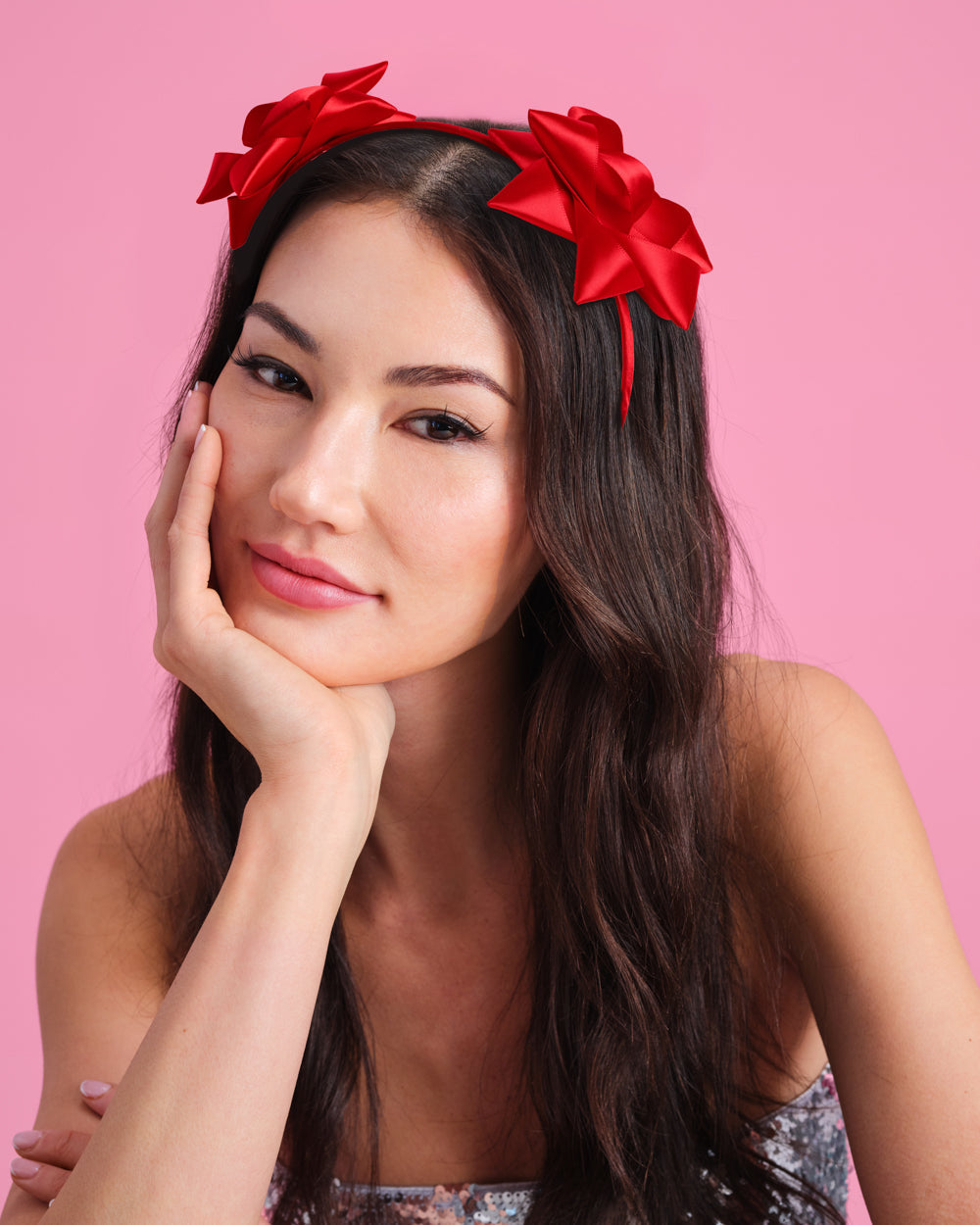 Bow on Top Headband - satin headband
