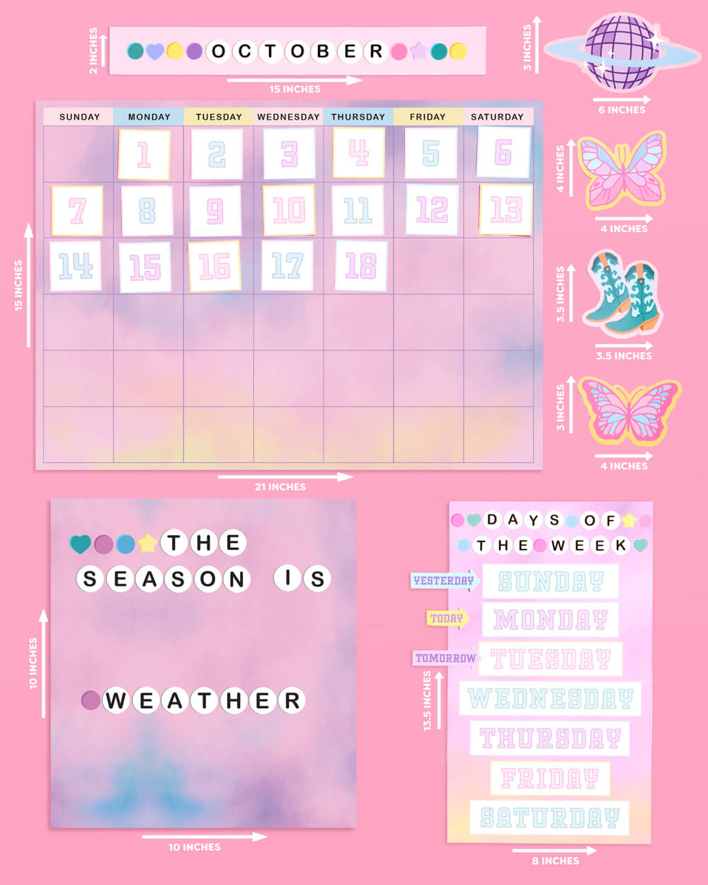 Eras Calendar Set - 79pc calendar set