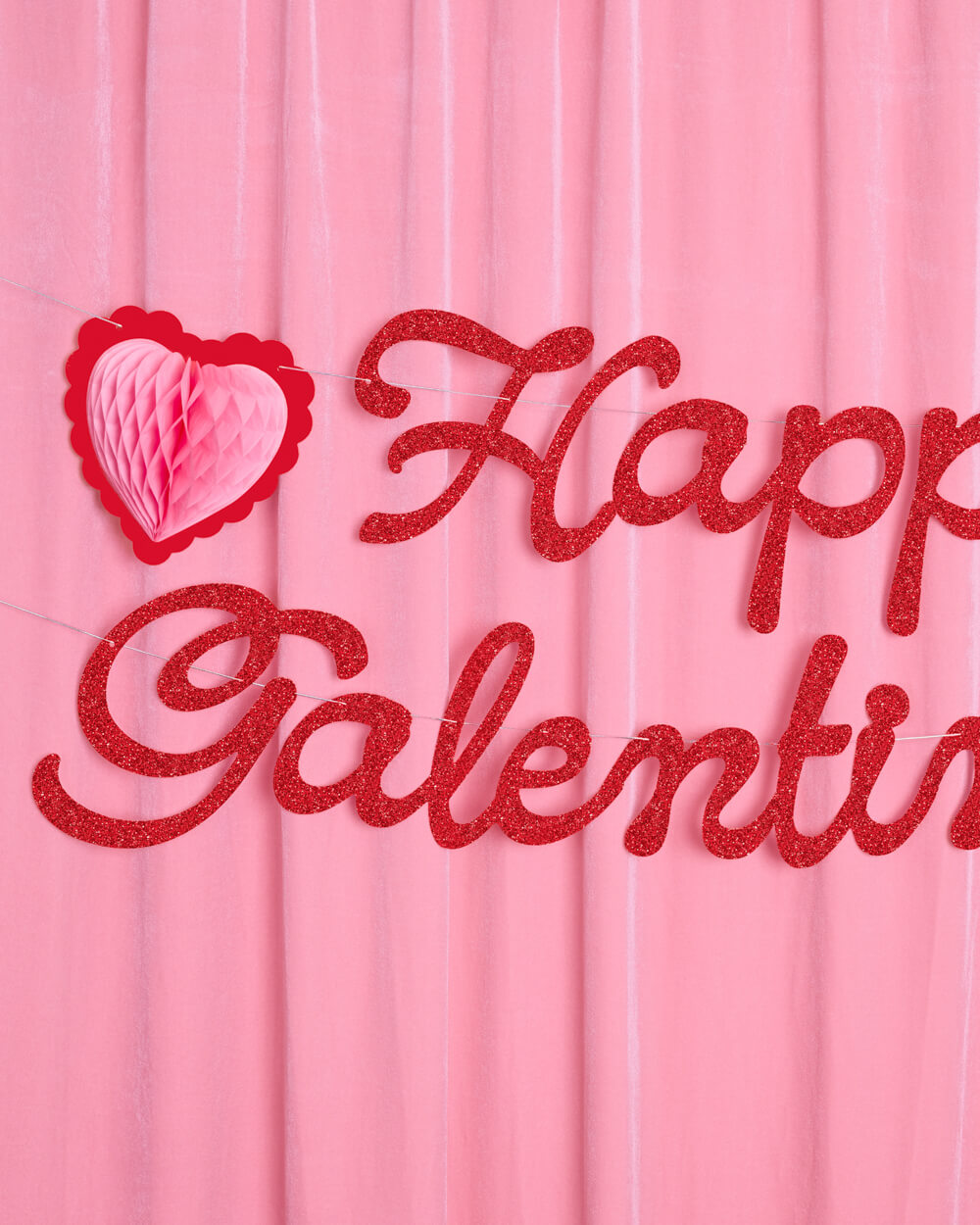 Galentine's Day Banner - 3D glitter banner