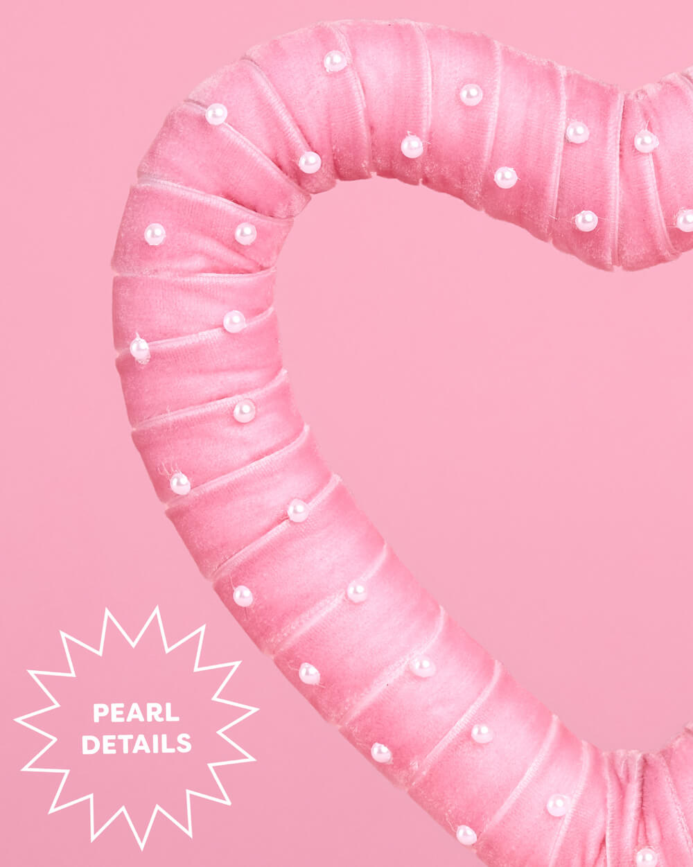 Love & Pearls Treetopper - pink heart treetopper