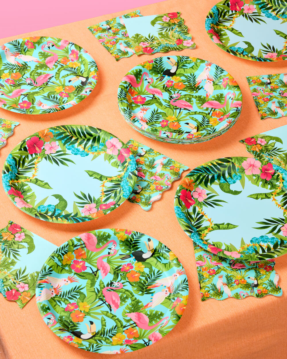Tropical Bundle - banner, plates, napkins, + confetti