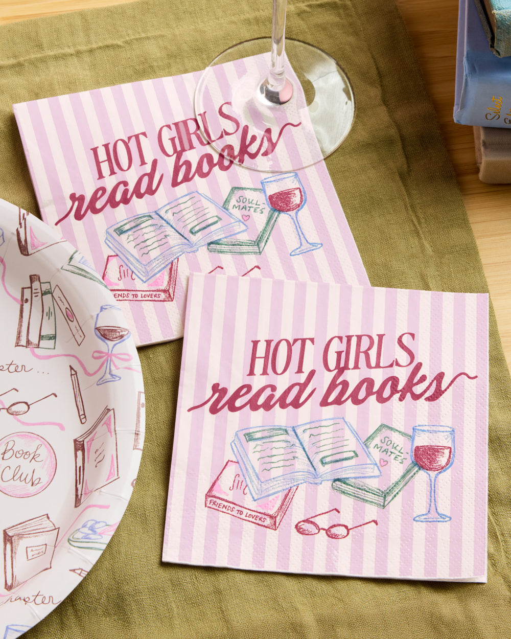 Hot Girls Book Club Napkins - 25 paper napkins