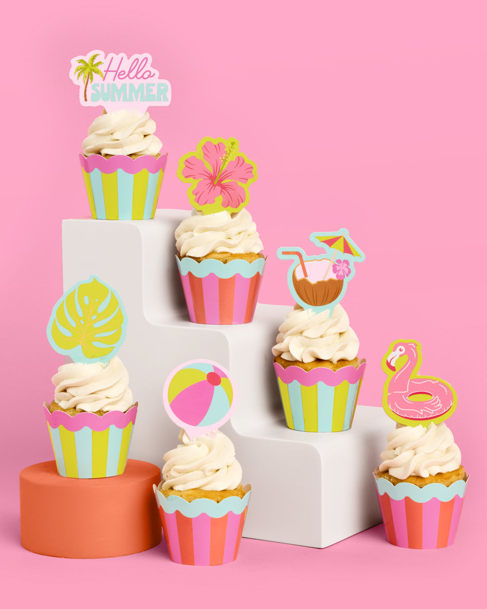 Pool Party Toppers - 24 wrappers + toppers
