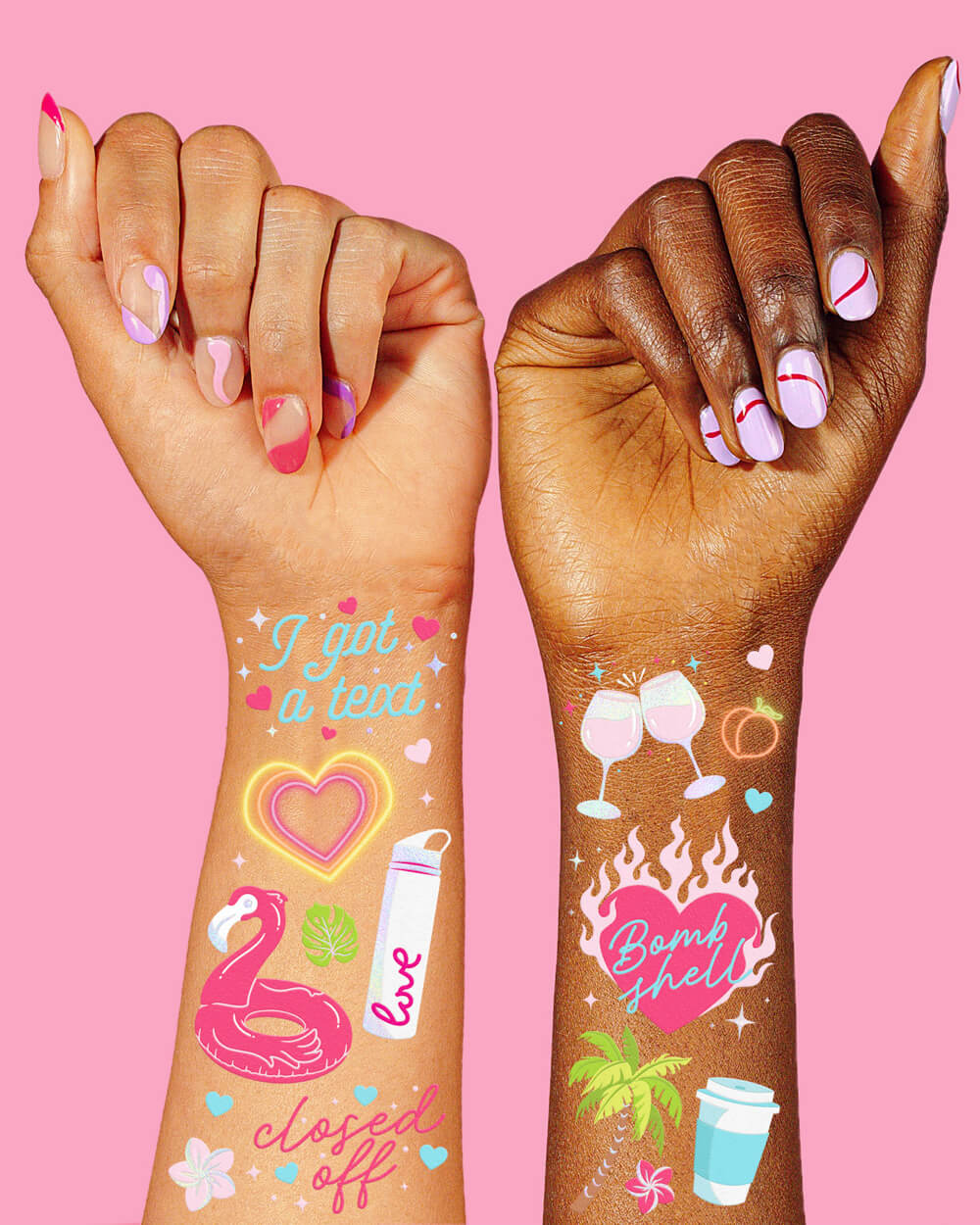 Love Island Tattoos - 64 temporary tattoos