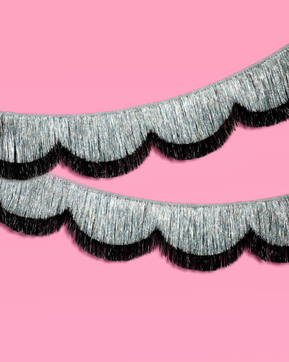 Silver Lining Scallop Fringe - scalloped banner