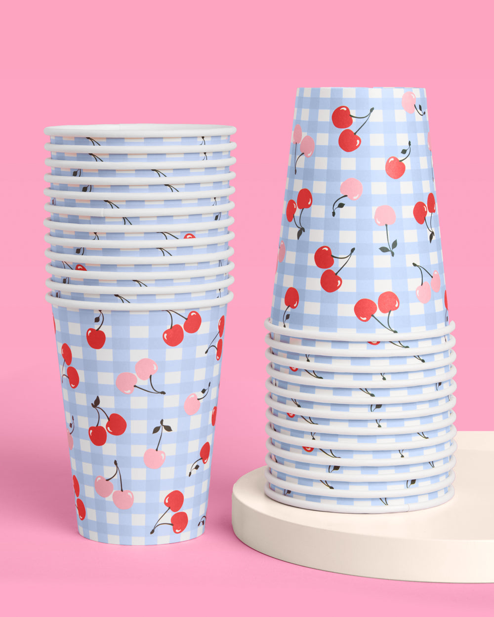 Cherry Tableware Bundle - paper plates, cups + napkins