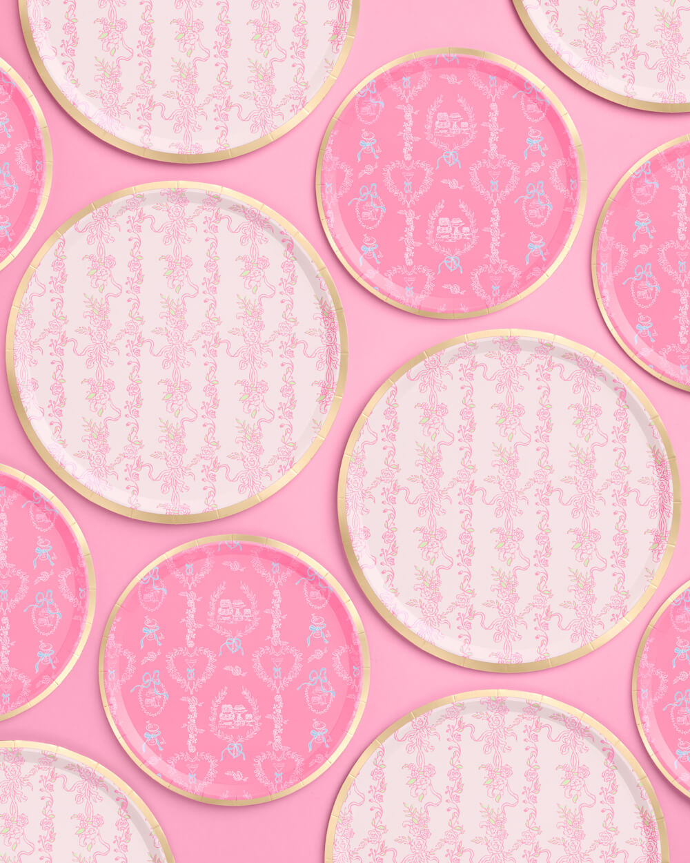 Romance Plates - 32 paper plates, 2 sizes