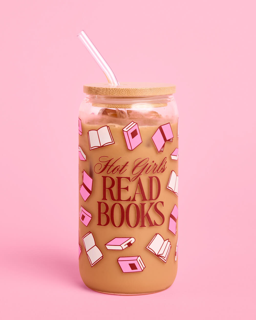 Hot Girls Read Books Tumbler - 16oz tumbler + straw set