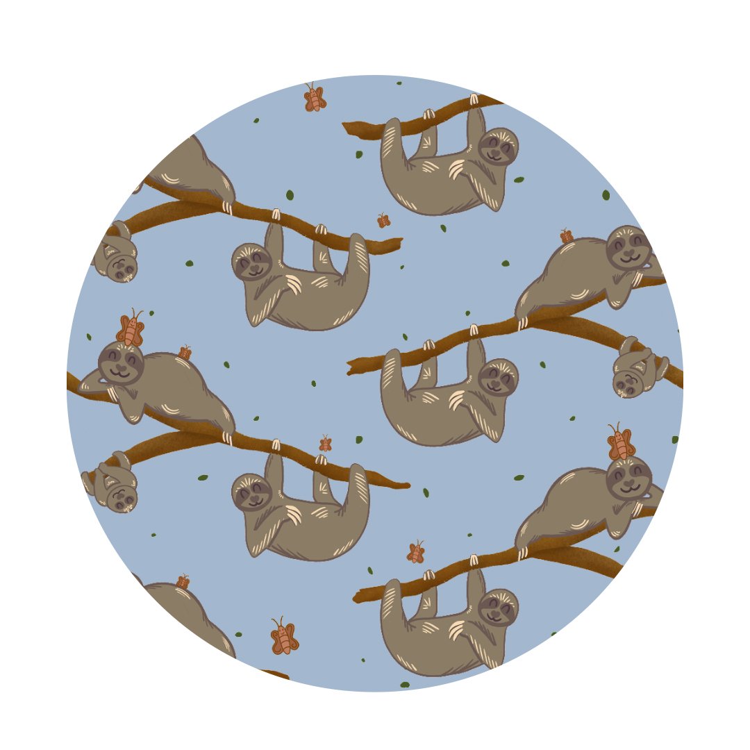 Sloth Reversible Double Layer Bamboo Blanket