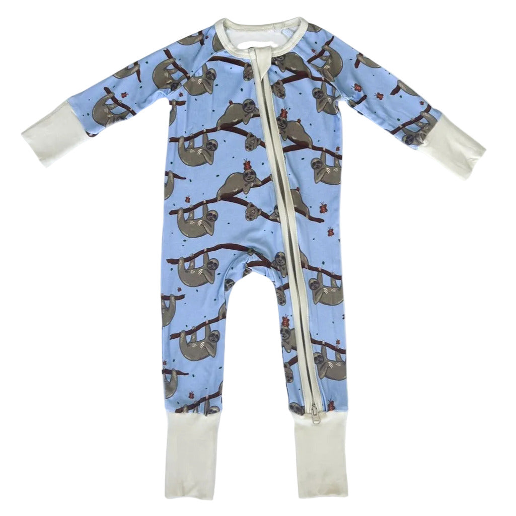 Sloth Baby Zip Pajamas