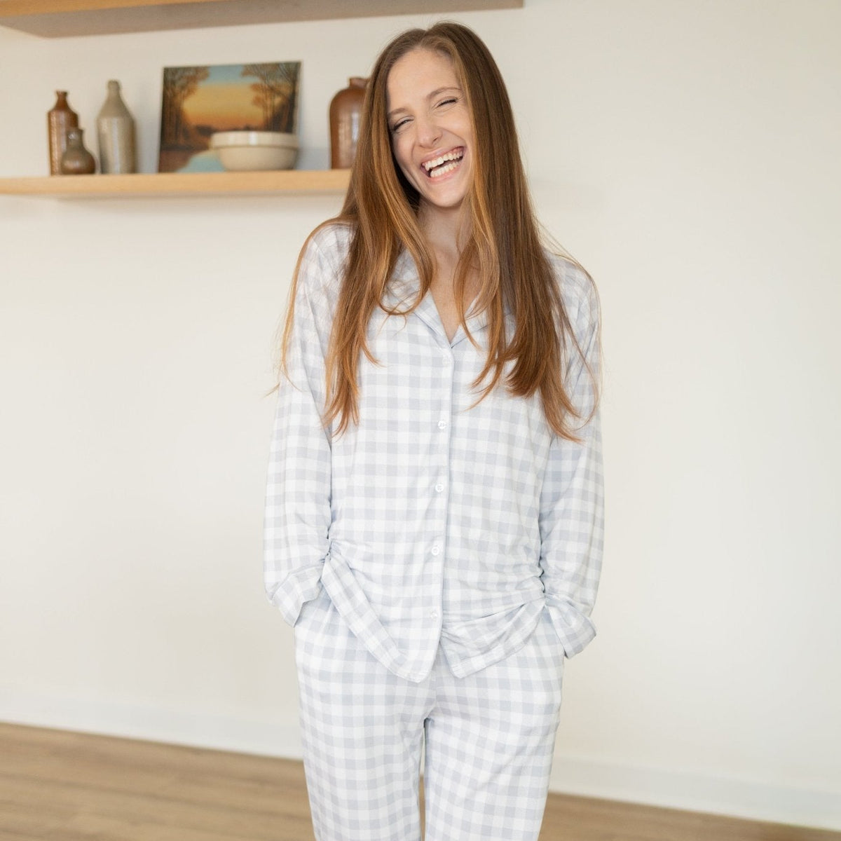 Sullivan's Gingham Unisex Adult Button Down Set