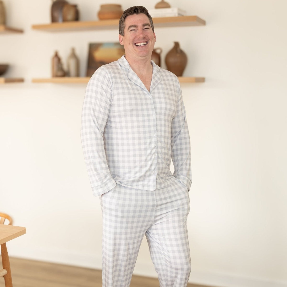Sullivan's Gingham Unisex Adult Button Down Set