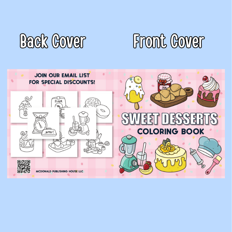 Sweet Desserts Coloring Book