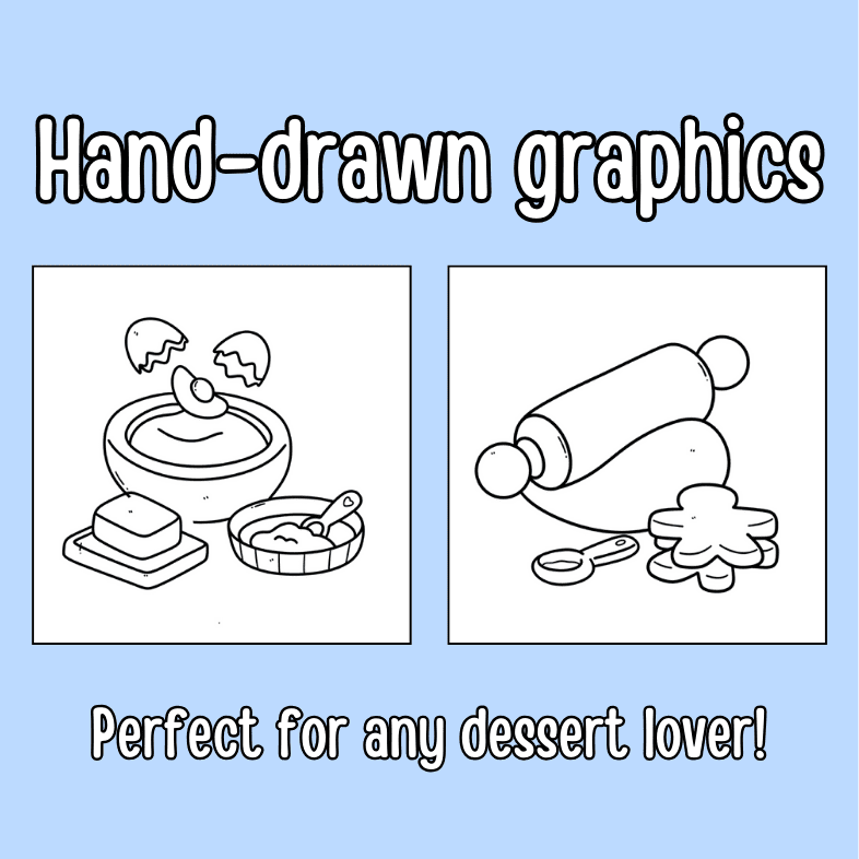 Sweet Desserts Coloring Book