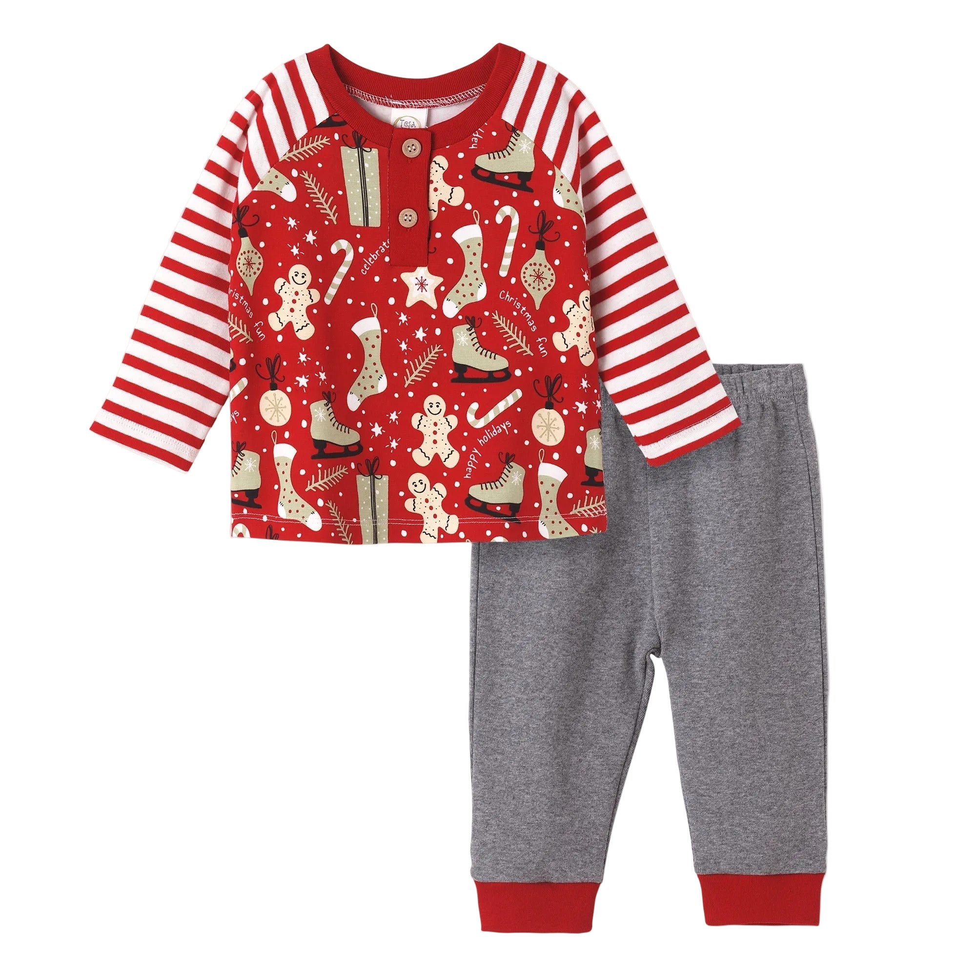 Baby Boy's Christmas Bamboo Set