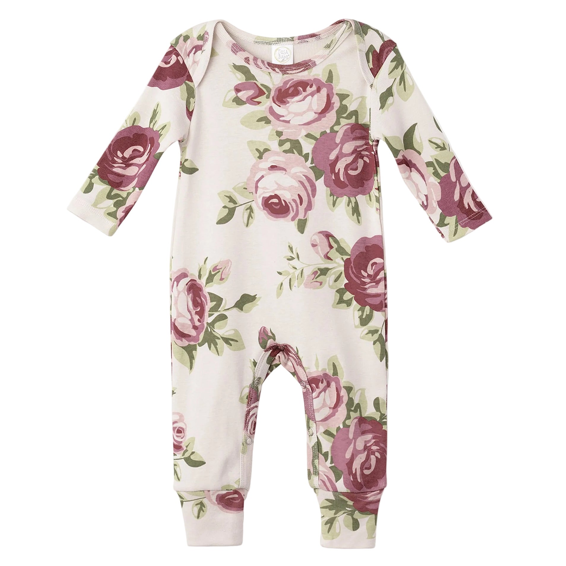 Baby Girl Cabbage Rose Cotton Romper
