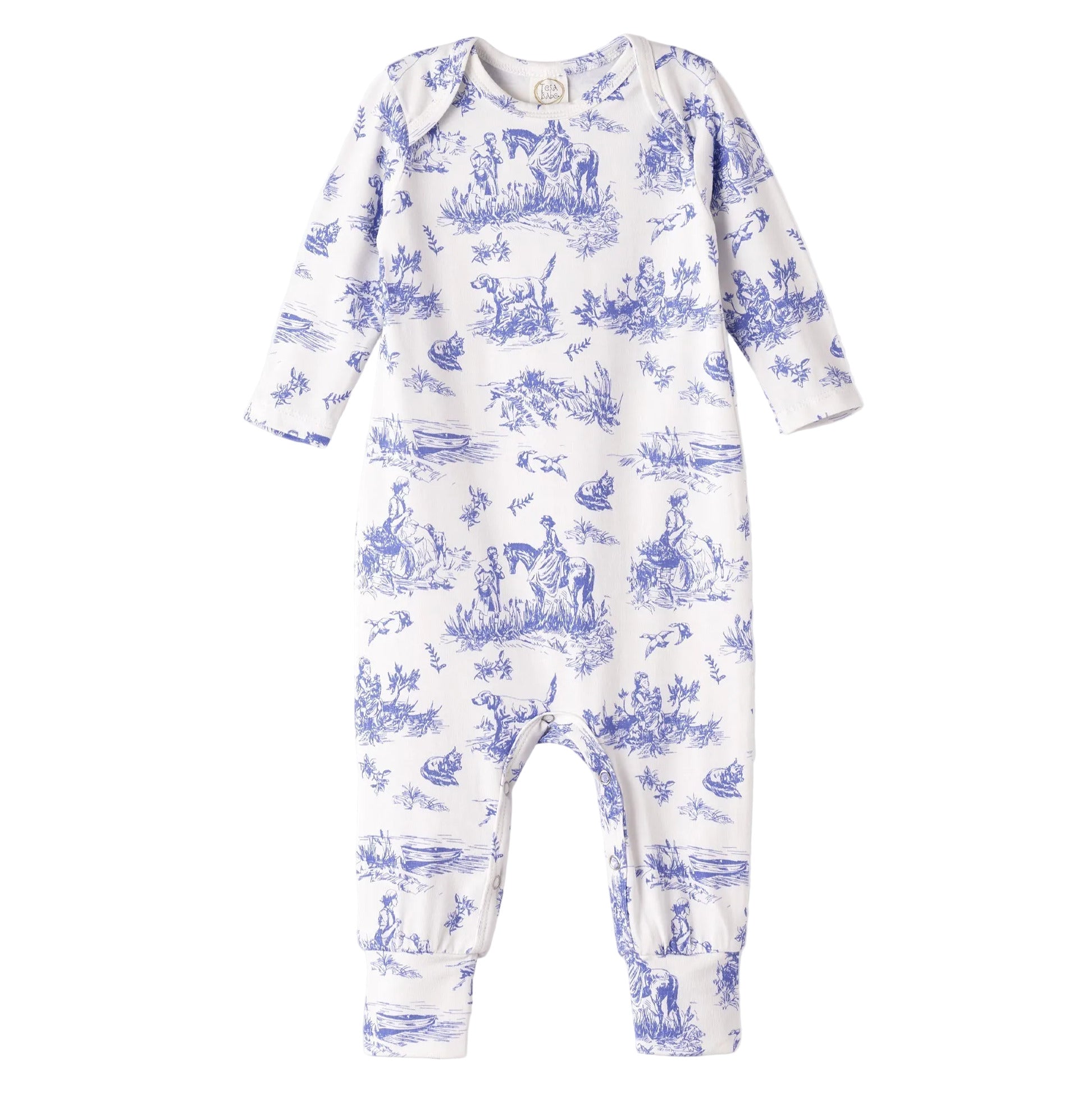 Baby Girl Toile de Jouy Bamboo Romper