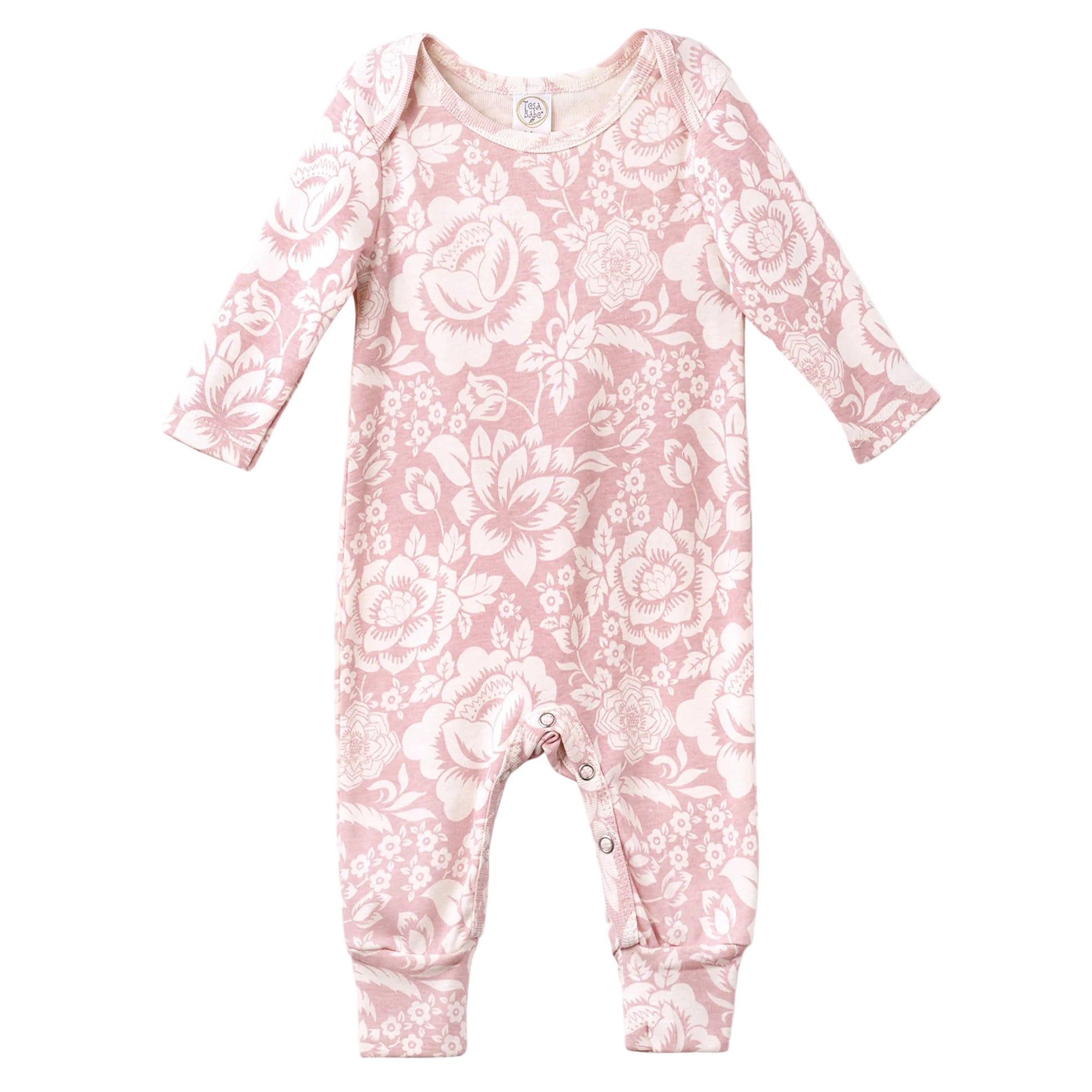 Vintage Floral Baby Romper – Cotton Long Sleeve One-Piece