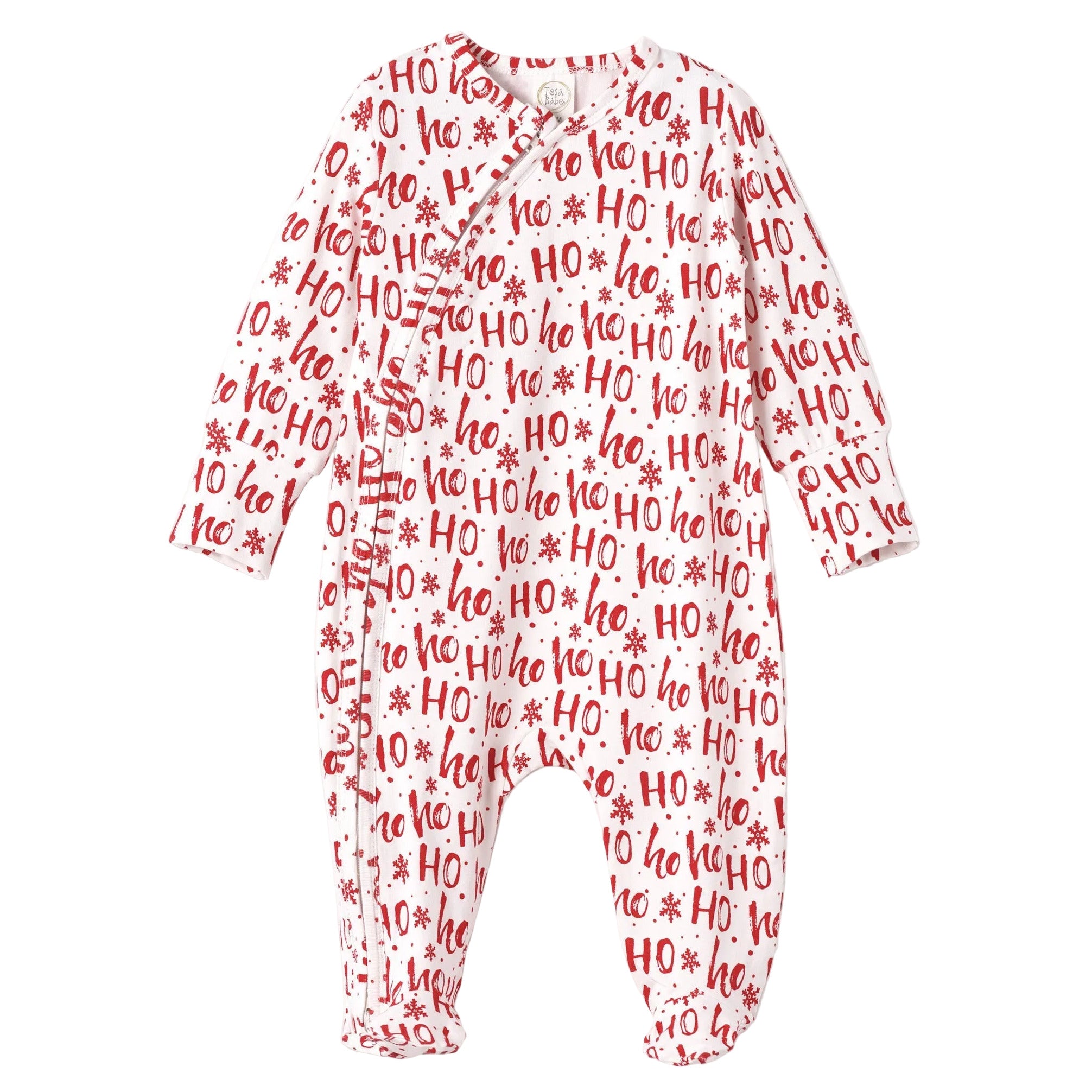 Christmas Ho-Ho-Ho Bamboo Baby Zipper Romper-Family Matching