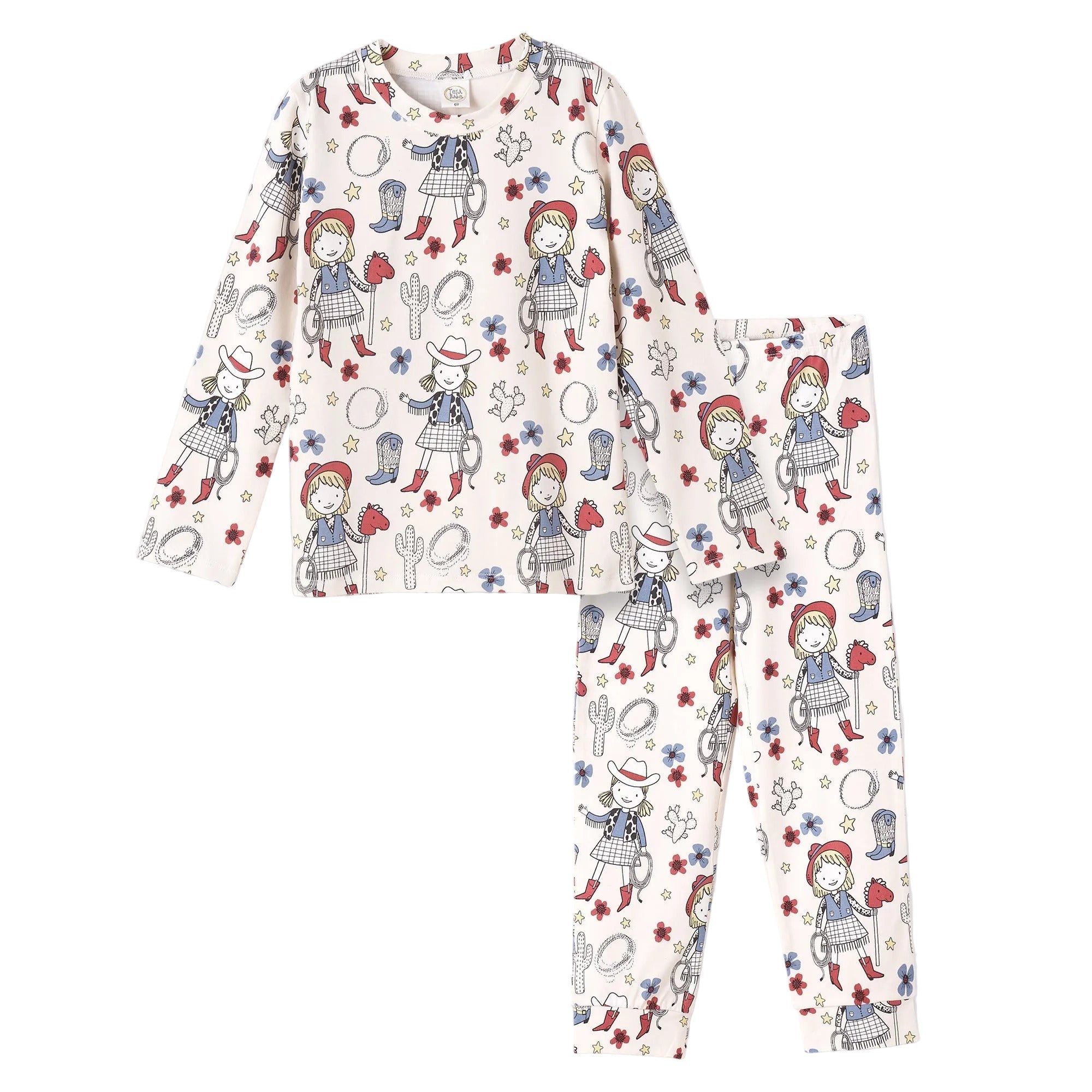 Girl's Cowgirl Western Bamboo Pajama Set 10Y & 12Y