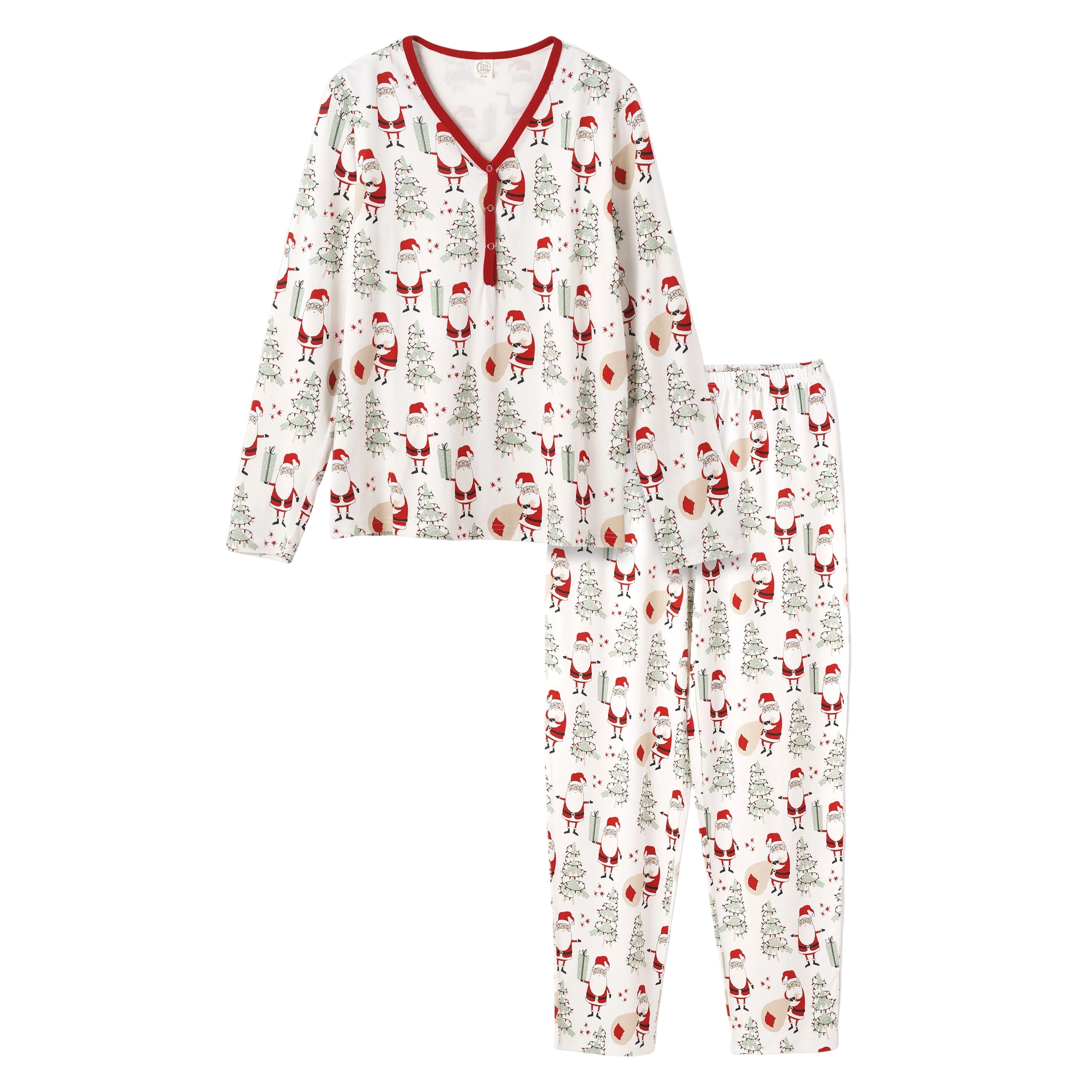 Christmas Santa Women's Bamboo Pajama Set Family Matching