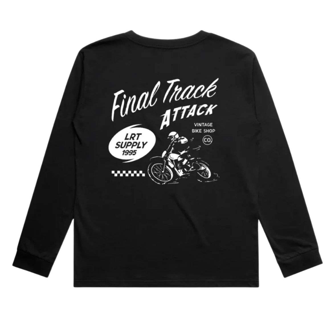 THE FINAL TRACK ATTACK LONG SLEEVE TEE - SOLID BLACK