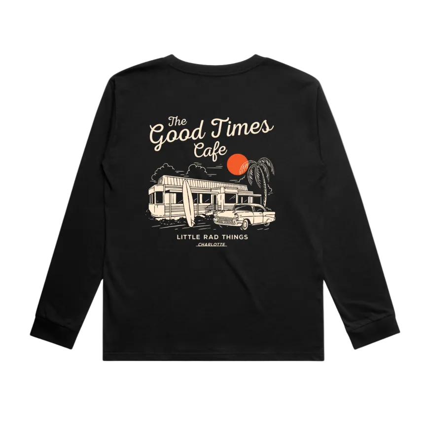 THE GOOD TIMES CAFE LONG SLEEVE - SOLID BLACK
