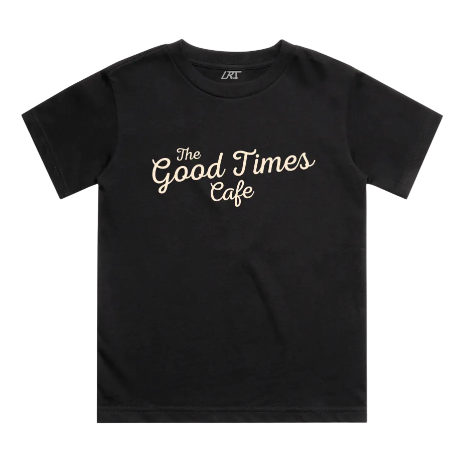 THE GOOD TIMES CAFE TEE - BLACK