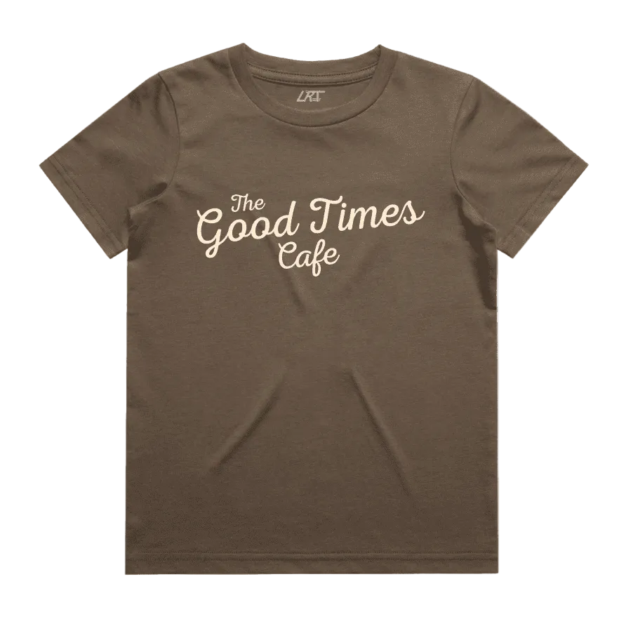 THE GOOD TIMES CAFE TEE - BROWN