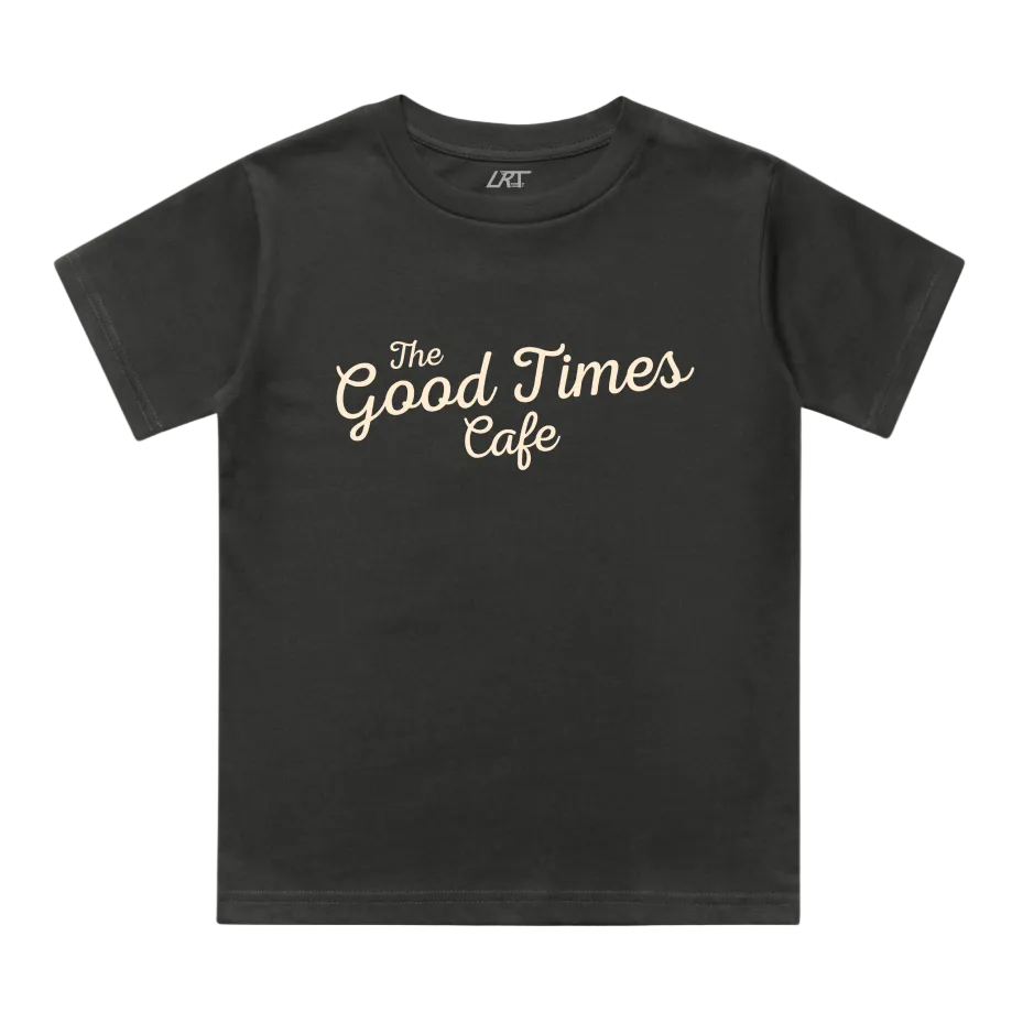 THE GOOD TIMES CAFE TEE - COAL