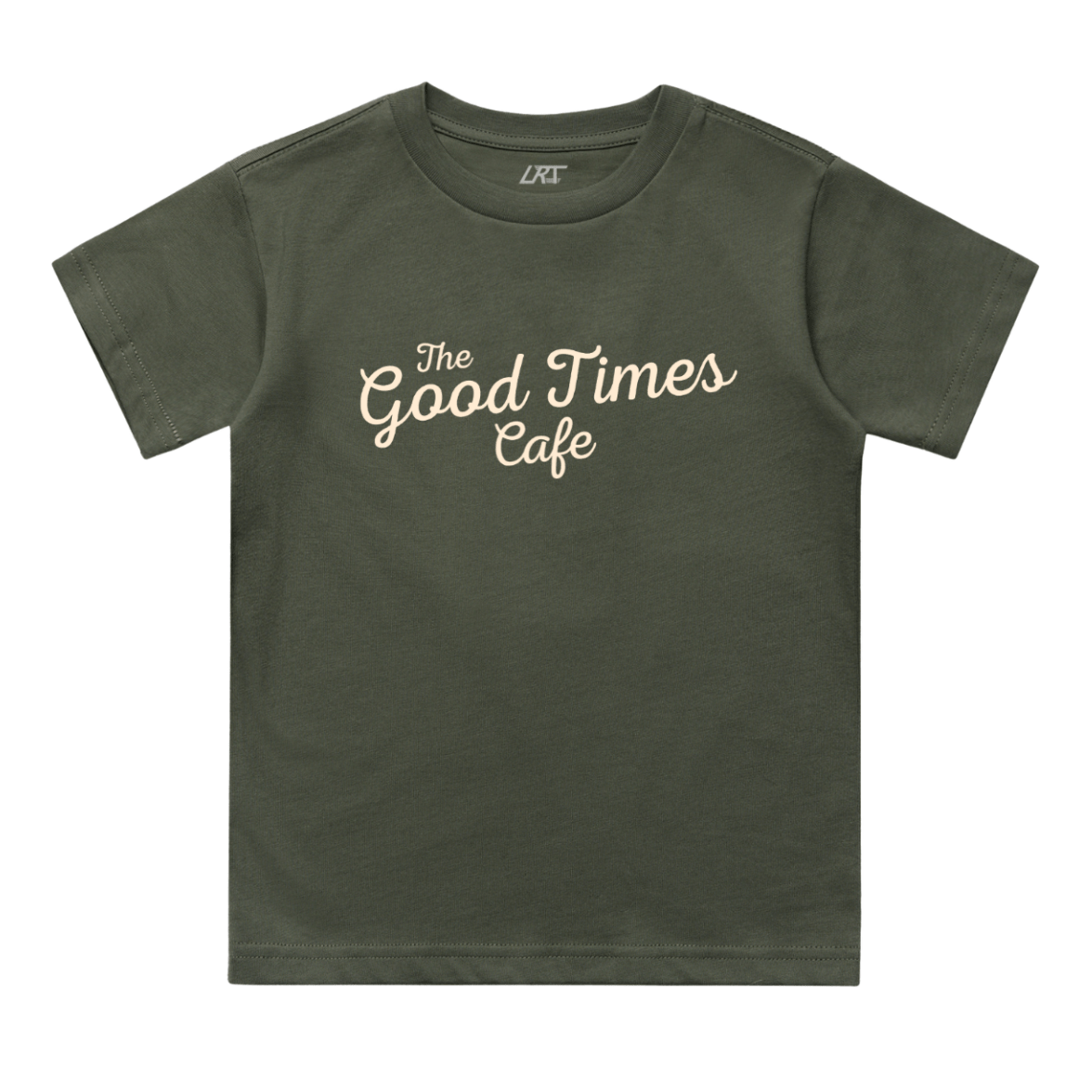 THE GOOD TIMES CAFE TEE - OLIVE
