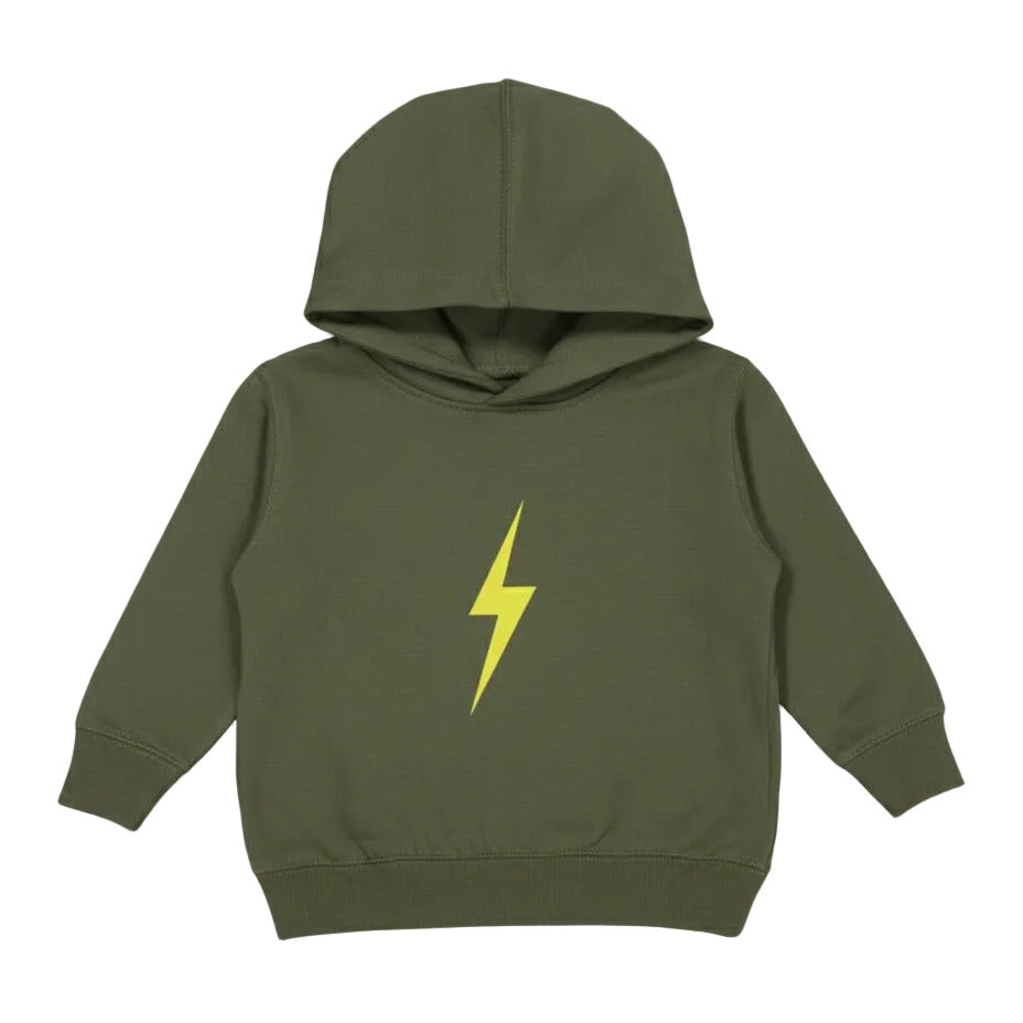 THE SPARK NEON YELLOW HOODIE - ARMY GREEN