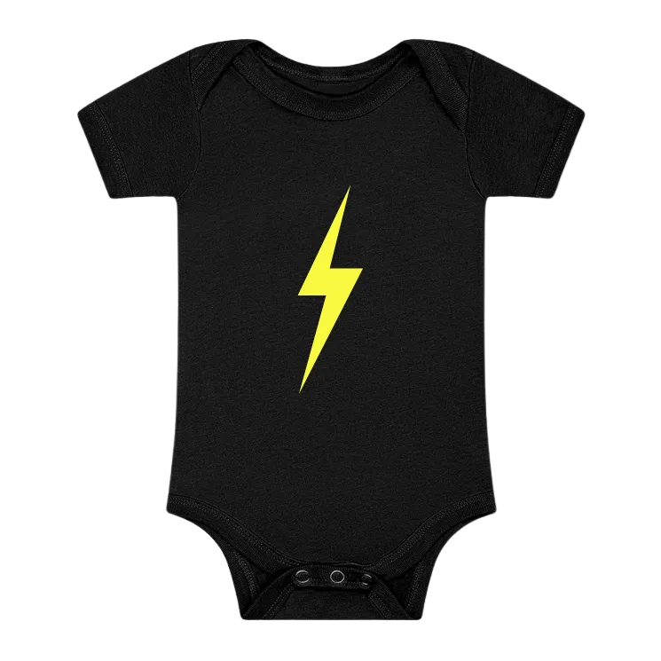 THE SPARK NEON YELLOW ONESIE - BLACK