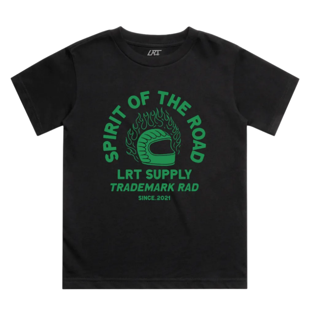 THE SPIRIT RIDER TEE - BLACK FRONT ONLY