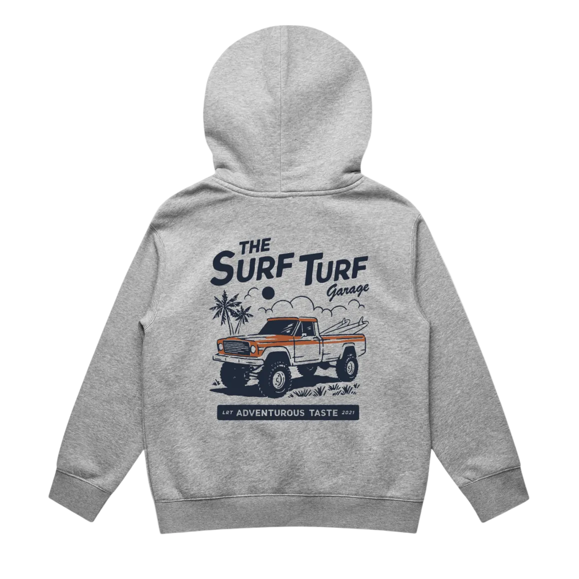 THE SURF TURF HOODIE - RECYCLED HEATHER GRAY