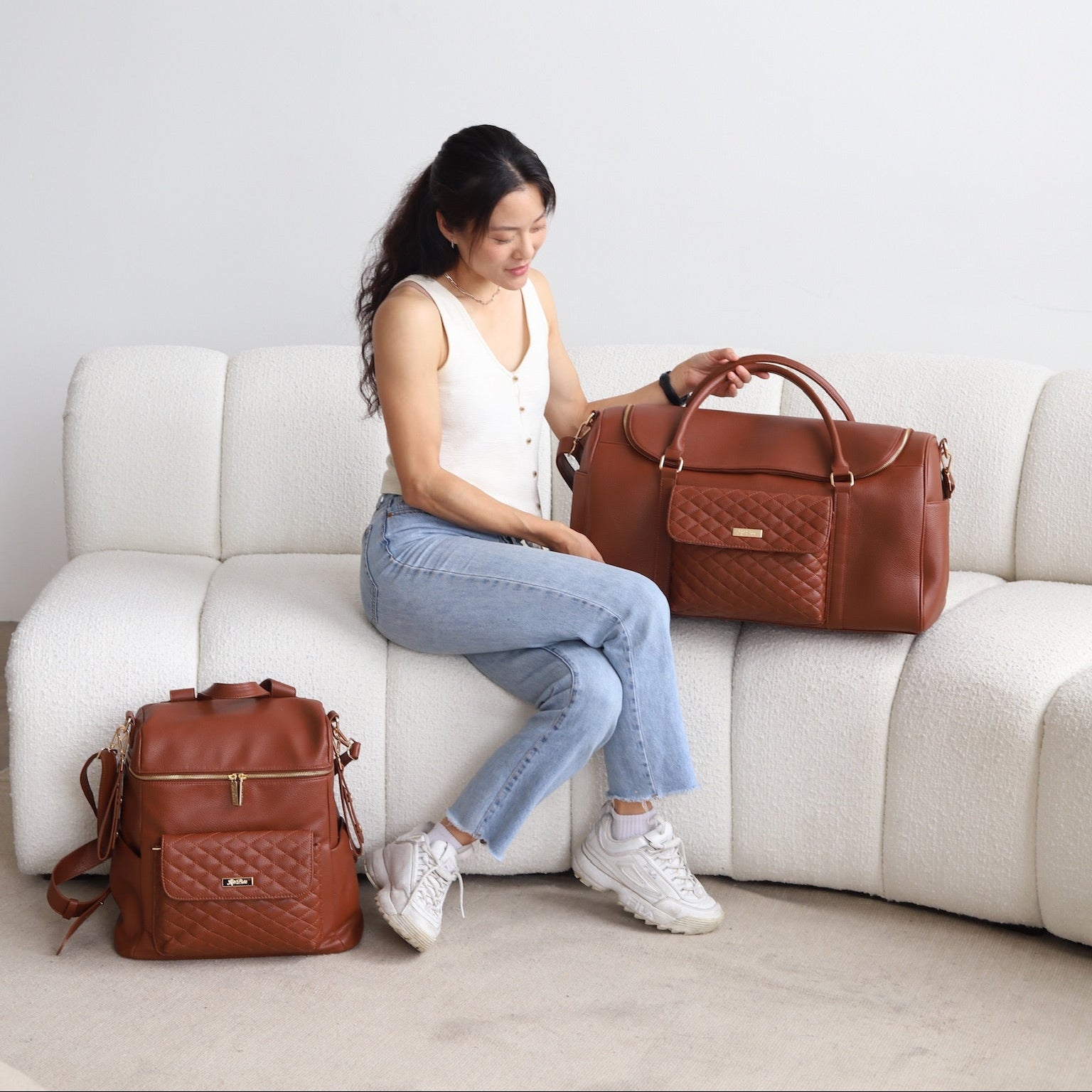 Signature Diaper Bag Caramel