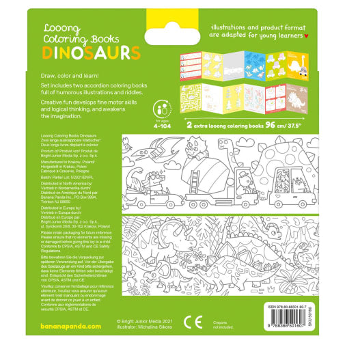 Looong Coloring Books - I Love Coloring - Dinosaurs